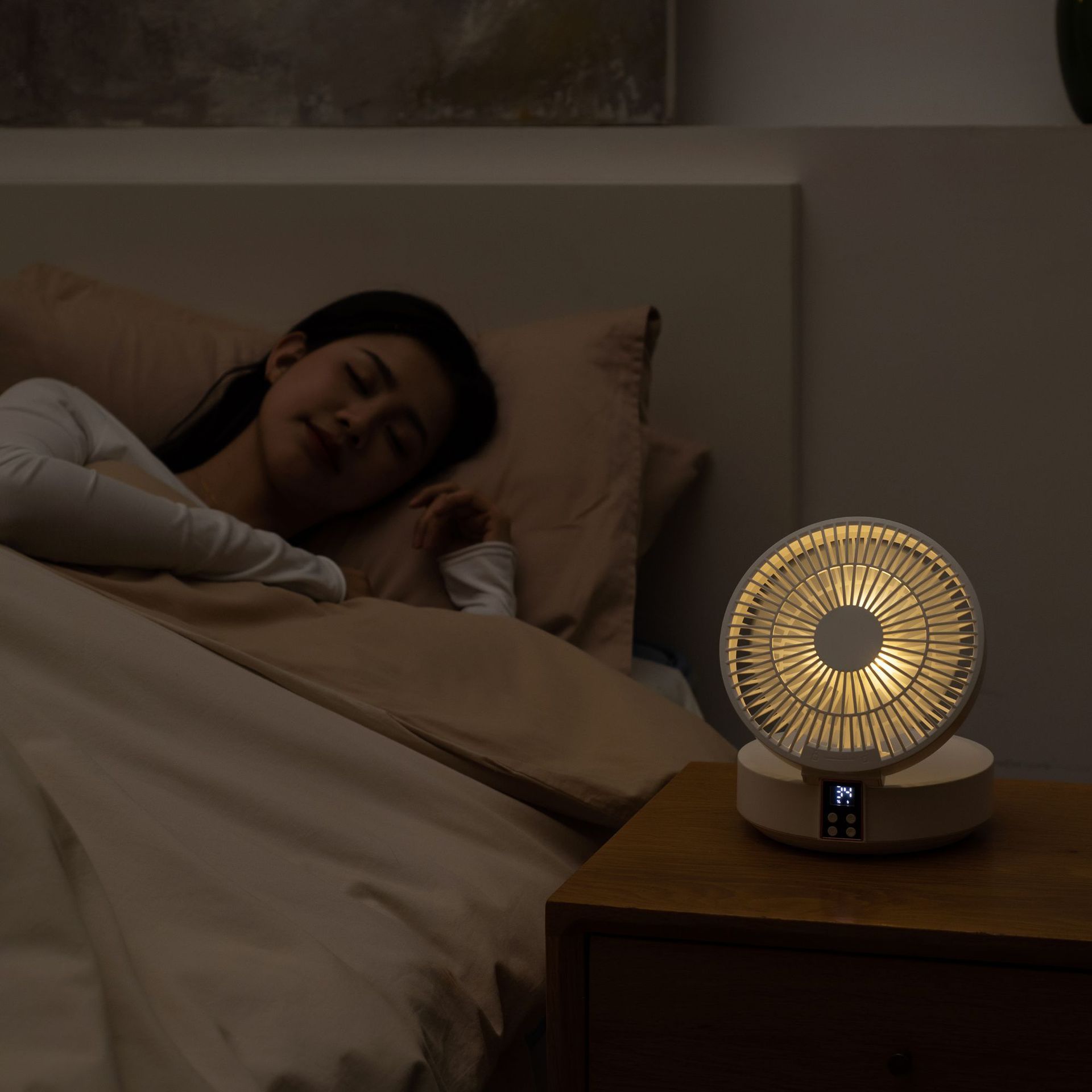 Desktop Shaking Head Folding Fan