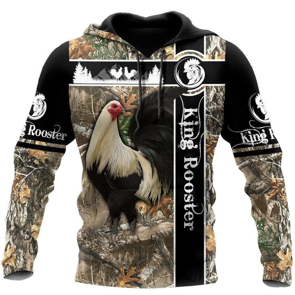 Cross Border New European And American Men''S Large Size Bodywear Meiqi Rooster Series Hooded Pullover Bodywear One Piece Customization