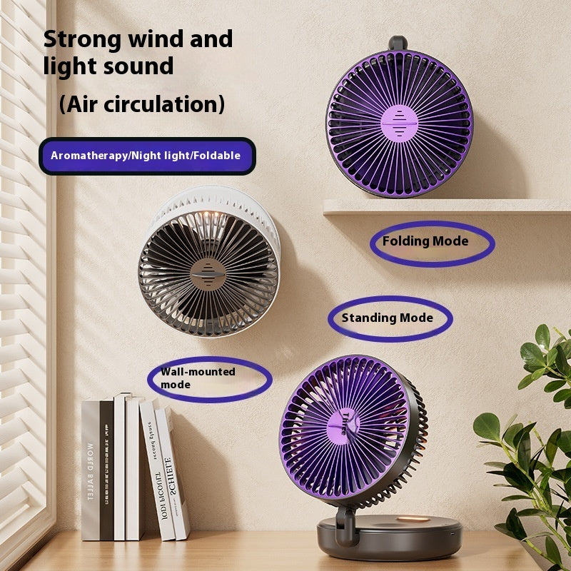 Multifunctional Folding Luminous Fan Desktop USB