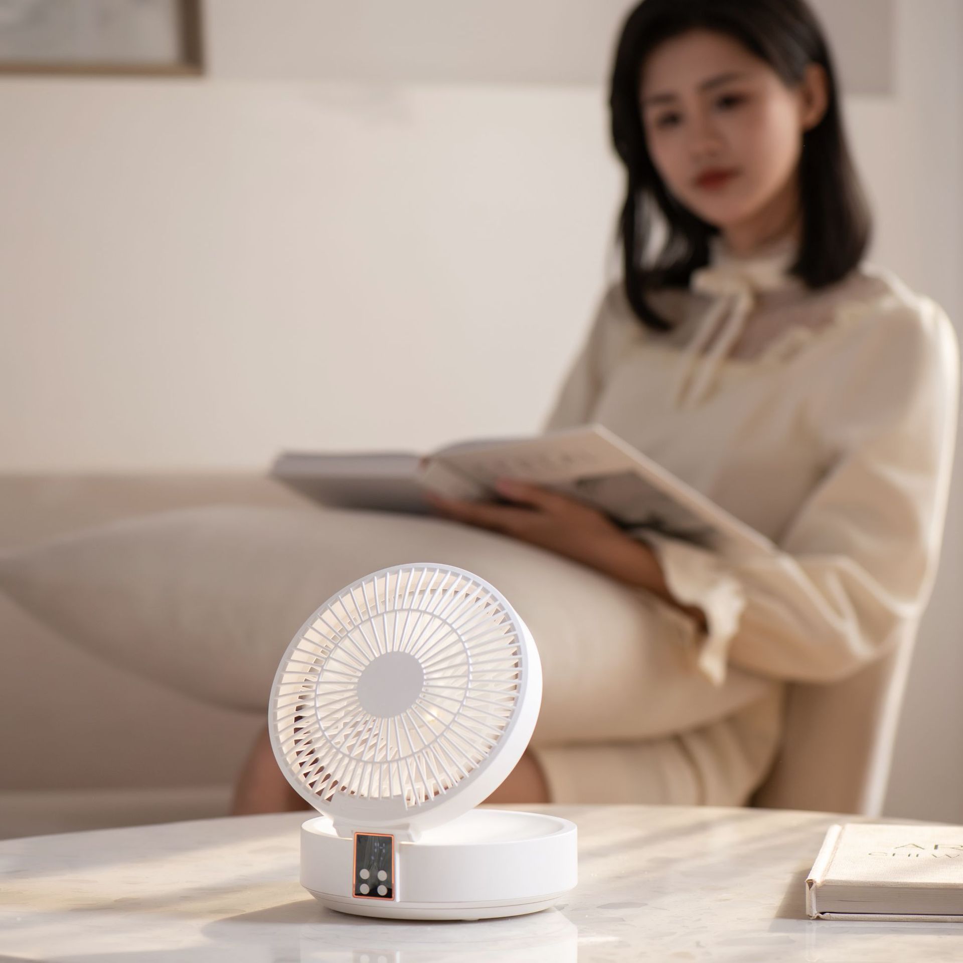 Desktop Shaking Head Folding Fan