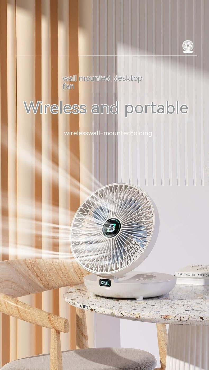 New Mini Folding Electric  Multi-gear Brushless Fan Desktop Wall Hanging