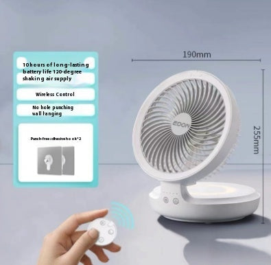 Wireless Suspension Air Circulation Small Fan Charging Folding Desktop