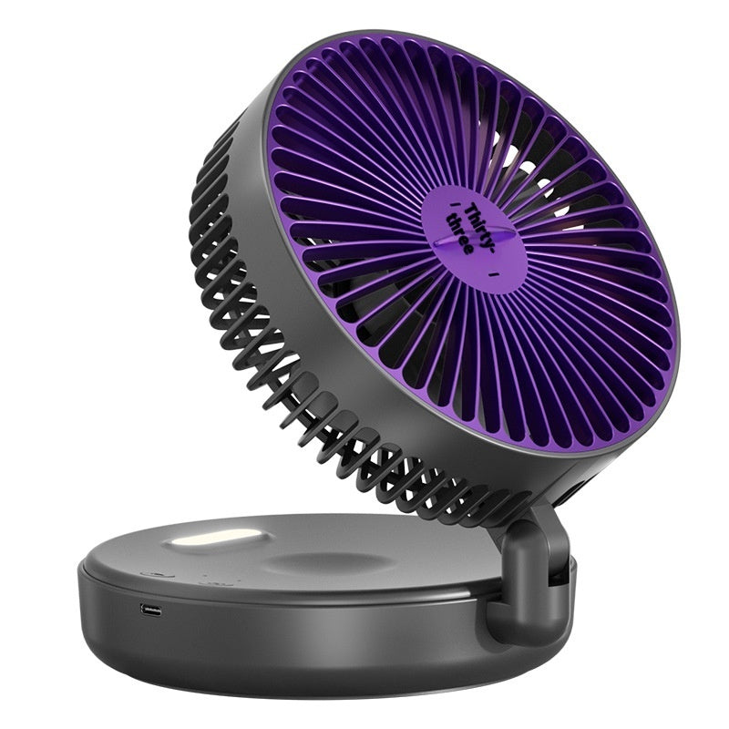 Multifunctional Folding Luminous Fan Desktop USB